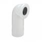 Universal aflbsbjning 110mm 90 grader, Hvid - til toilet med P-ls