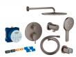 Grohe Atrio Rainshower 310 komplet brusesystem til indbygning m/SmartActive h�ndbrus - B�rstet Hard Graphite