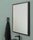 Casse Milano spejl m/sort ramme og LED - 60x80 cm - Vendbart