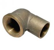 Loddevinkel 90 grader 1/2 x 15mm med 2 muffer