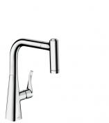 Hansgrohe Metris M71 220 kkkenarmatur m/udtrksbruser - Krom