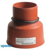 Uponor 110 mm PP-overg. t/beton- og lerspids, m/gummiring, lang