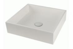 Lavabo Solid Surface 40 fritstende bowlevask - Uden overlb - Hvid mat