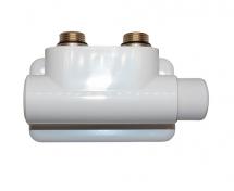 Kriss Twin Manuel ventilsæt 1/2" - Vinkelløbende - Højre - Hvid Kriss Twin Manuel ventilsæt 1/2" - Vinkelløbende - Højre - Hvid
