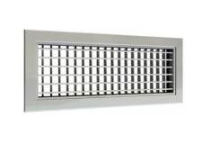 Lindab AD ventilationsrist med dobbelt stilbare lameller - 300x100 mm - Aluminium