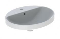 Geberit Variform 60 oval hndvask m/bagkant t/nedfldning - 1 hanehul