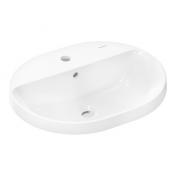 hansgrohe Xuniva U 55 oval håndvask t/nedfældning - 1 hanehul
