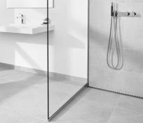 Unidrain Glassline brusevg 90 cm - Klar glas