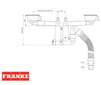 Franke aflbsst 1.1/2 & 2 kumme uden lft-op ventil