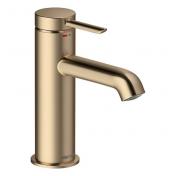 Damixa Iris S h�ndvaskarmatur u/bundventil m/koldstart - B�rstet bronze