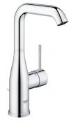 Grohe Essence New L hndvaskarmatur m/bundventil og svingtud - Krom