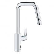 Grohe Start hybrid k�kkenarmatur m/udtr�k og Dual Spray - Krom