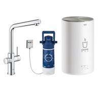 Grohe Red II Duo kkkenbatteri m/3L vandvarmer og L-tud - Krom