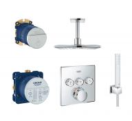 Grohe SmartControl 310 komplet brusesystem til indbygning - Firkantet/loft