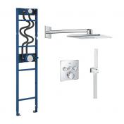 Grohe SmartControl 310 komplet brusesystem m/Shower Frame - Firkantet