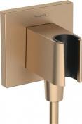 Hansgrohe FixFit E Slangeudtag med bruserholder - brstet bronze