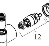 hansgrohe kartouche M25LXS til M54