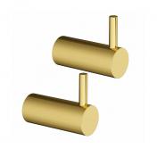 Lavabo Luna håndklædekrog m/tap 2 stk - Massiv messing