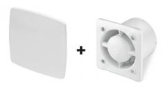 Unite Silent ventilator m/ timer, hygrostat og hvid afrundet frontpanel