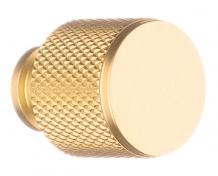 Beslagsboden knobgreb BB451 m/crystal cut - B�rstet messing