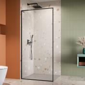 Str�mberg Walk-in 305 fast brusev�g 70 cm - Venstre - Klar glas/mat sort