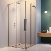 Strømberg Faro 42 bruseniche m/skydedøre 116x116 - Klar glas/krom