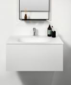 Bath 121 mbelvask i glas - Mat hvid