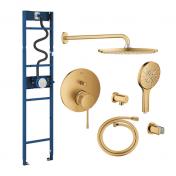 Grohe Essence 310 komplet brusesystem m/Shower Frame - Børstet Cool Sunrise