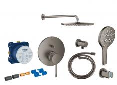 Grohe Essence komplet brusesystem m/Rainshower 310 og SmartActive t/indbygning - Brstet hard graphite