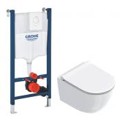 Catalano Sfera 50 vghngt toilet inkl sde m/SoftClose, cisterne og betjening i hvid
