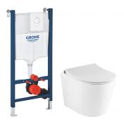 Pressalit Trend rimless toiletpakke m/s�de, cisterne og hvid betjening