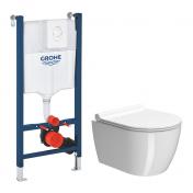 GSI Pura kompakt 46 toiletpakke inkl. s�de, cisterne og betjening i hvid