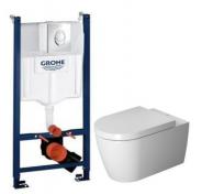 Duravit Me by Starck Rimless m/wondergliss toiletpakke inkl. cisterne, krom betjeningsplade og sde m/ soft-close