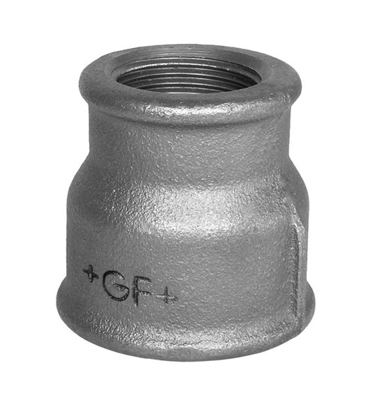 GF sort formmuffe - Muffe/Muffe - 3/4" - 1/2"