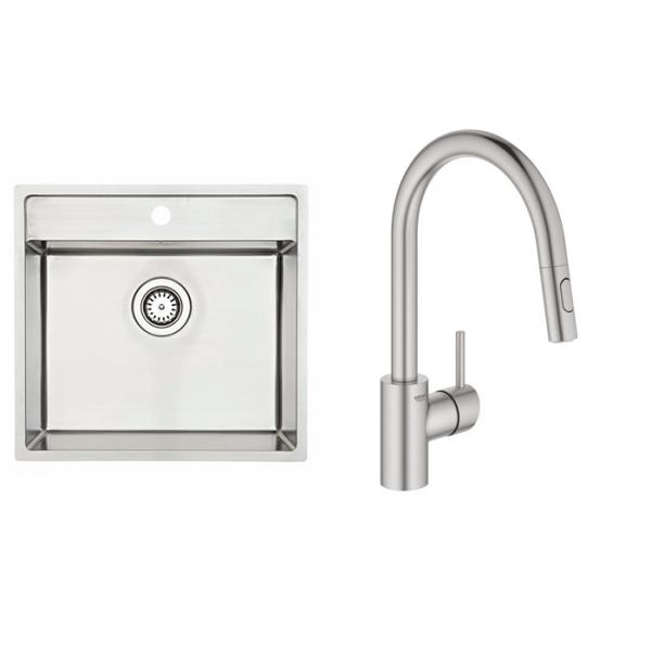 Lavabo Nexus 60 køkkenvask m/køkkenarmatur - Steel