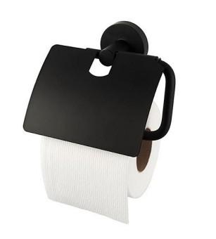 Kosmos toiletpapirholder m/låg - Mat sort