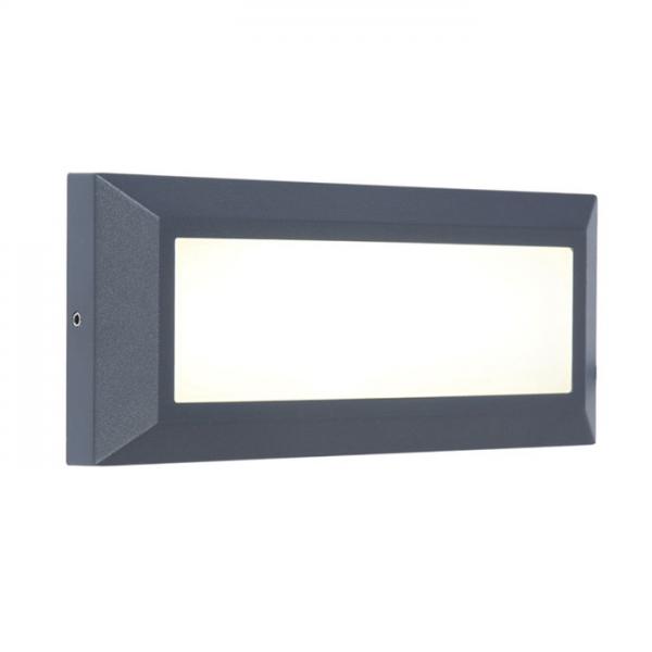Lutec Architectural Helena udendørslampe til væg - 23 x 10 cm - Mørk grå