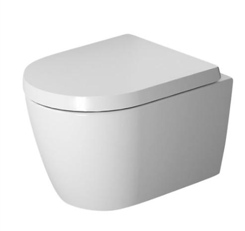 Duravit Me by Starck Compact Rimless væghængt toilet m/wondergliss - Hvid mat