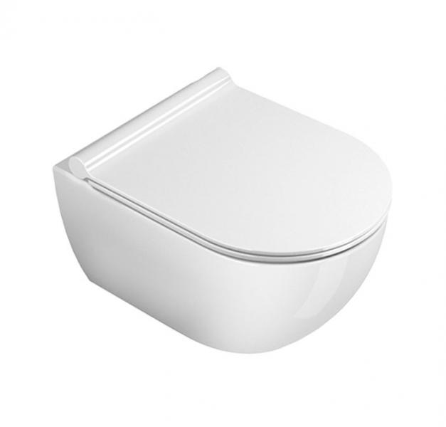 Catalano Sfera 50 kompakt væghængt toilet m/Newflush, rimless og Cataglaze+