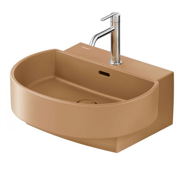 Duravit Balcoon 55 håndvask t/væg - 1 hanehul - Ler terra - DuraShield Duravit Balcoon 55 håndvask t/væg - 1 hanehul - Ler terra - DuraShield