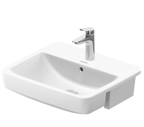 Duravit No.1 55 håndvask t/delvis nedfældning - 1 hanehul