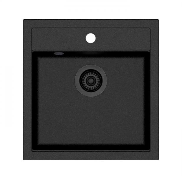 Lavabo Jupiter 50 kompositvask - Antracit-sort/sort