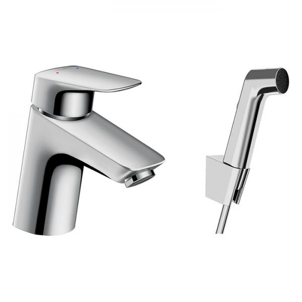 hansgrohe Logis h&aring;ndvaskarmatur m/bidettebruser og 160 cm bruseslange - Krom