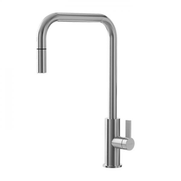 Lavabo Alkymist 588 RS Square k&oslash;kkenarmatur m/udtr&aelig;k - Rustfrit st&aring;l