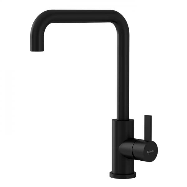 Lavabo Kubus 140 RS Square k&oslash;kkenarmatur - Mat sort