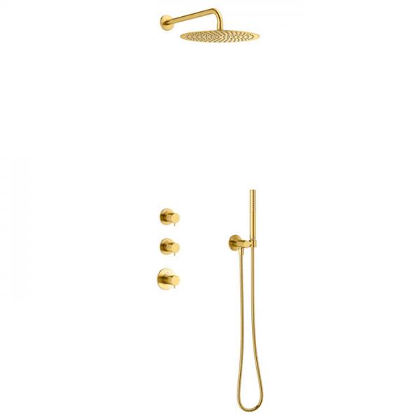 Damixa Iris XS 1 300 bruses&aelig;t til indbygning - B&oslash;rstet messing