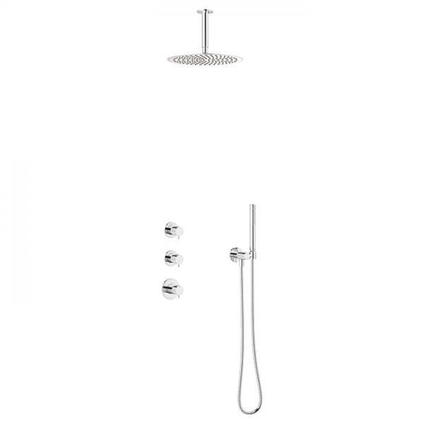 Damixa Iris XS 2 brusesystem til indbygning - Loft - Krom Damixa Iris XS 2 brusesystem til indbygning - Loft - Krom