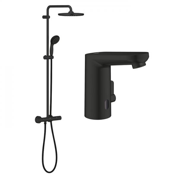 Grohe Vitalio Get E komplet pakke til badeværelset - Mat sort Grohe Vitalio Get E komplet pakke til badeværelset - Mat sort