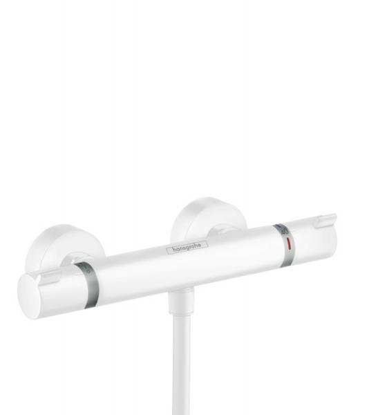 Hansgrohe Ecostat Comfort brusetermostat m/rosetter - Mat hvid