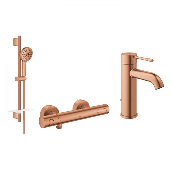 Grohe Grohtherm Joy+ komplet pakke til badeværelset - Børstet Warm Sunset Grohe Grohtherm Joy+ komplet pakke til badeværelset - Børstet Warm Sunset